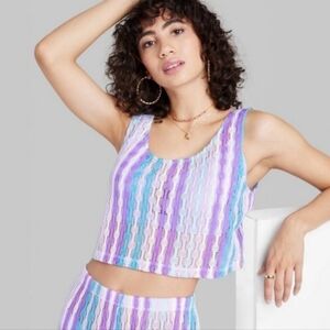 Striped Multicolor Sleeveless Top